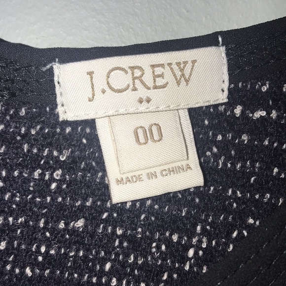 Black & White Tweed J Crew Dress Size 00 - Picture 4 of 6